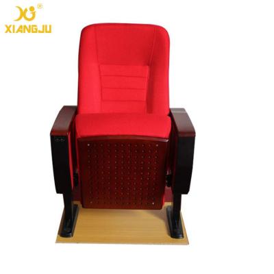 Soild Wood Armrest Cold Rolled Strong Steel Chairs For Church Halls Floor Mounted