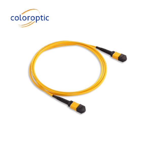 MTP / MPO câble à fibre optique jaune pour les applications 40G / 100G