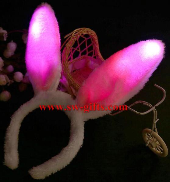 Children adult pink gold Easter Party decoration/rabbit ear/Sequin Bunny ear headband/flashing headband