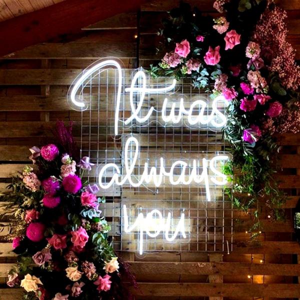 Outdoor Acrylic 12V Neon Sign Letters Custom LED Neon Sign Wedding Decoration
