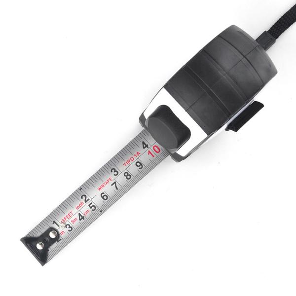 5m 16ft Auto Lock Steel Tape Measure Heavy Duty Rubber Acrylic Coated Blade Balanças Imperiais Métricas