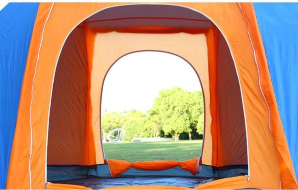 6-8 Person Double Layer Two Doors Camping 6-8 Person Waterproof Dome Shelter Family Cabin Large Hexagon Tent(HT6083)
