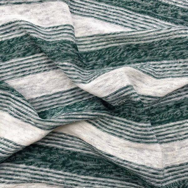 High End Striped Clothing Linen Fabric 50% Linen 50% Polyester Luxury Chenille Fabric