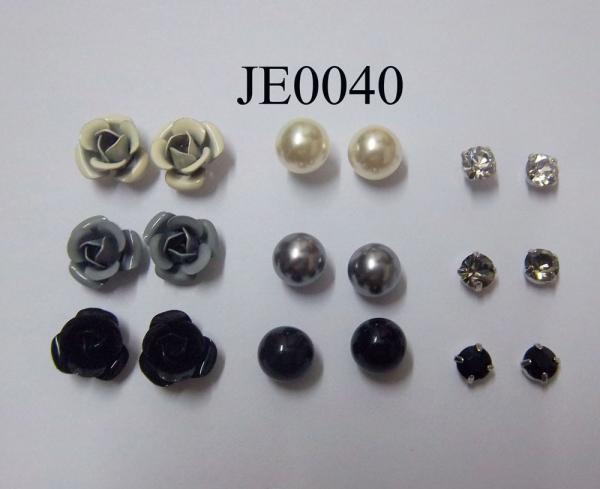 rose stud earring set