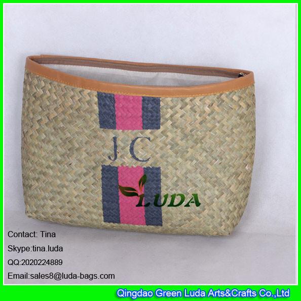 LUDA 2015 customized clutch straw purse natural seagrass wholesale straw handbag