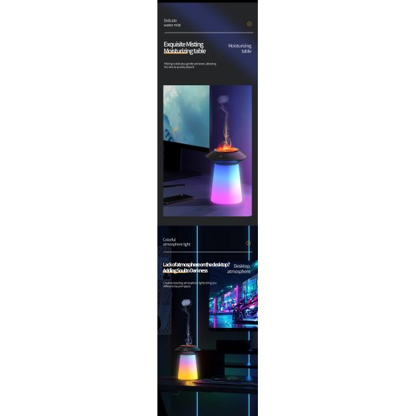 760ml Jellyfish Spray Volcano Aromatherapy Humidifier Home Use With Colorful Lights