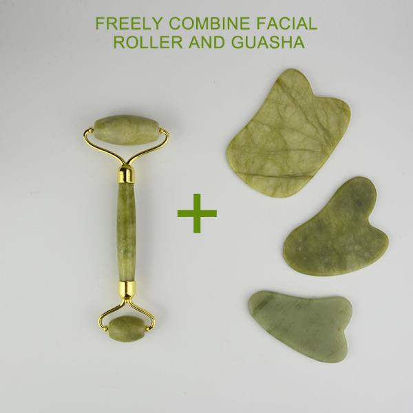 A Grade Natural Green Gemstone Jade Facial Roller