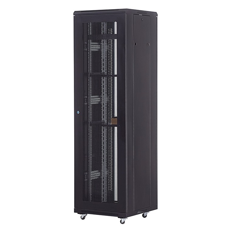 600*600*2000 Size 19 Inch Toughened Glass Door Rack Server with 1.5mm Installation Beam