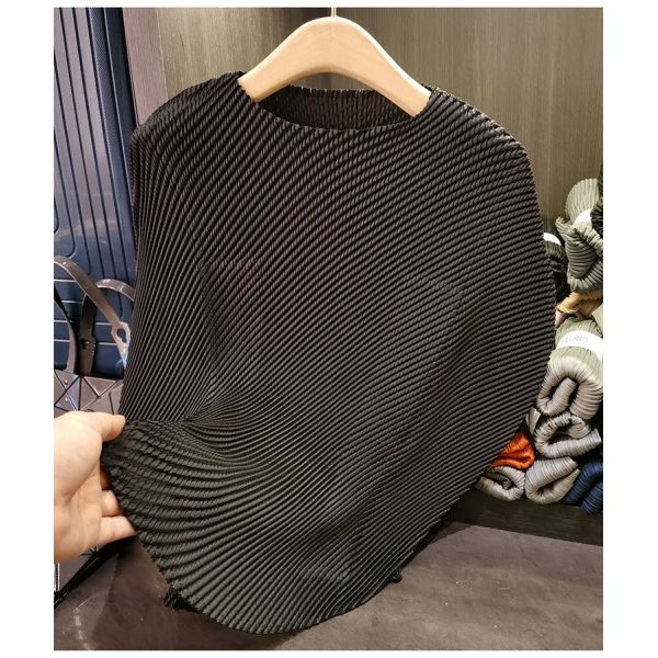 Women's Loose-Fitting Batwing Sleeve T-Shirt for Spring Summer Casual New Solid Color Dragon Scale Design