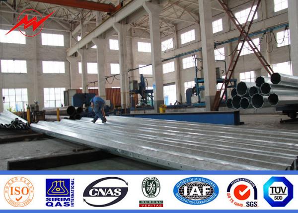 High Voltage Galvanized Power Transmission Poles For Electrical Line ,  / BV / ISO
