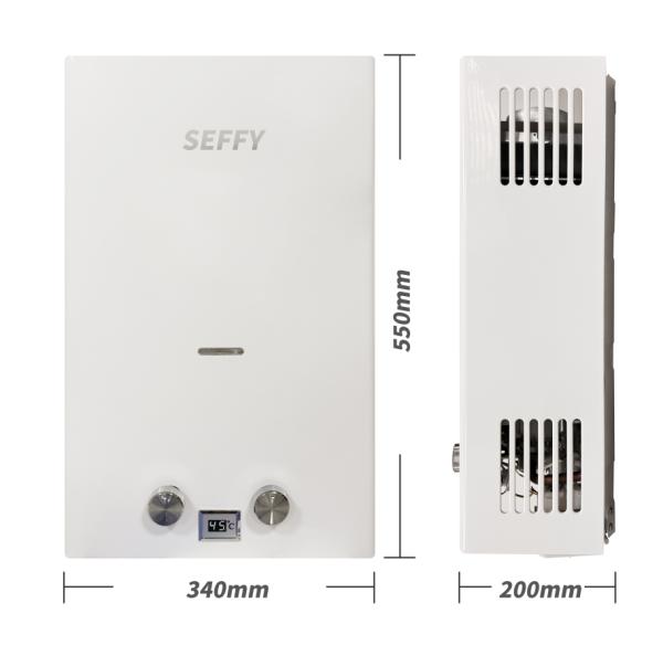 Low Nox 10-12 Liters Tankless Home Gas Water Heater Wall Mounted CE Model