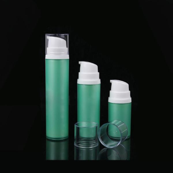 Belle bouteille de pompe sans air en acrylique vert/brun 15/30/50 ml