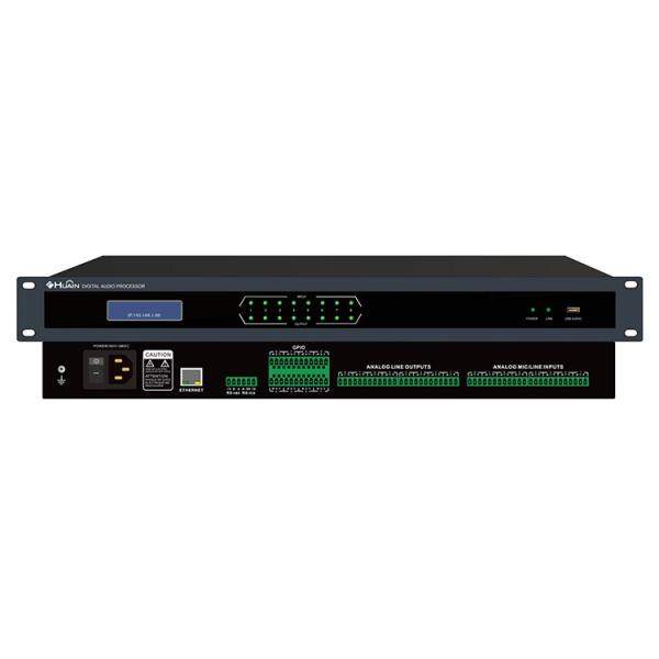 Custom Dante Digital Analog Audio Interface Dsp Poe Module Matrix Processor Processeur 8 in 8 Out 4 X 4 16x16 with Usb for Stage