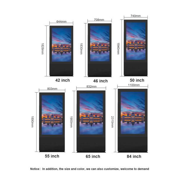 1500-4500 Nits Outdoor Digital Signage , Hotel Digital Signage For Advertising Playing