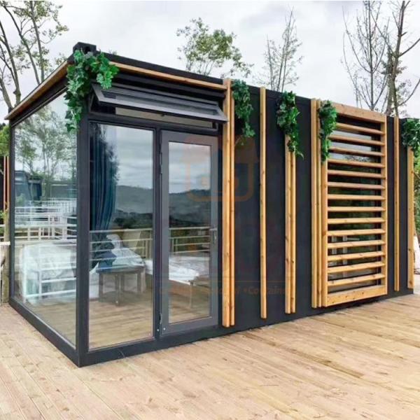 Casa de contêiner pré-fabricada de luxo impermeável com estrutura de aço galvanizado