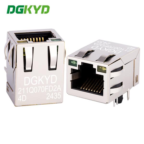 RJ45 光とトランスフォーマーEthernet統合ギガビットコネクタ DGKYD211Q070FD2A4D