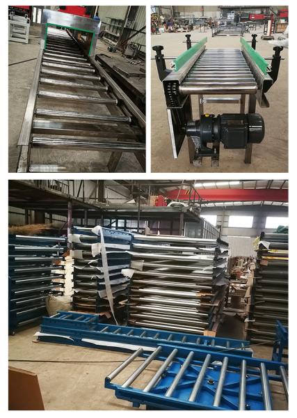 Belt Speed 0-10 m/min Roller Conveyor Line for Green Factories Frame Width 500 mm Customized