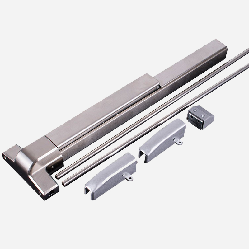 Modern Double-Opening Fire Escape Door Lock Flat Push Type with Push Rod Downward Pressure One-Way Fire Passage Screw Included
