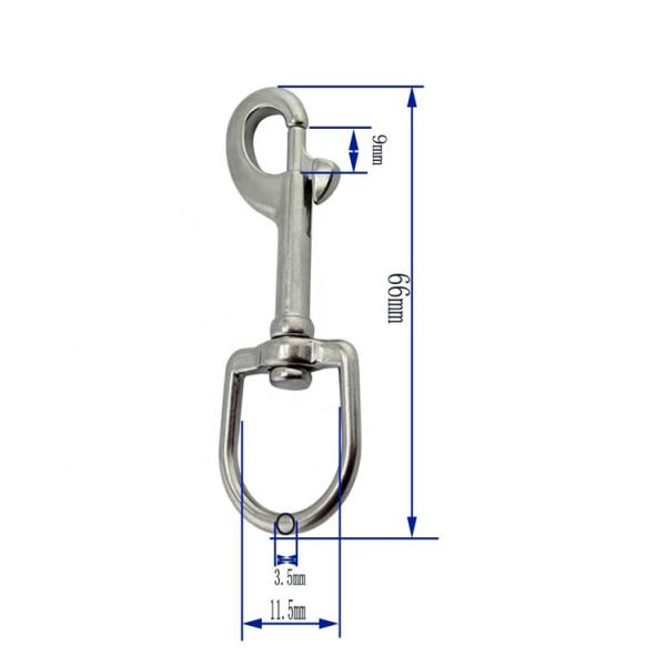 Полированная нержавеющая сталь лодочная цепь вращающийся глаз пружинный локоть 73 мм для тяжелой промышленности