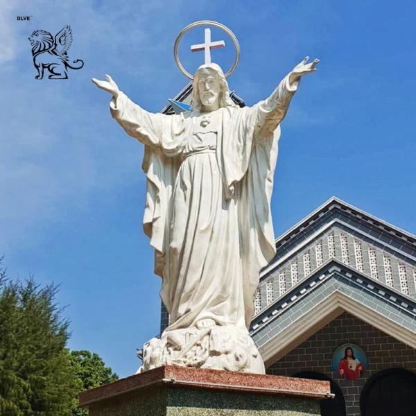 Marble Saint Joseph Statue Father of Jesus Catholic St. Joseph Sculpture Religious Statues Life Size