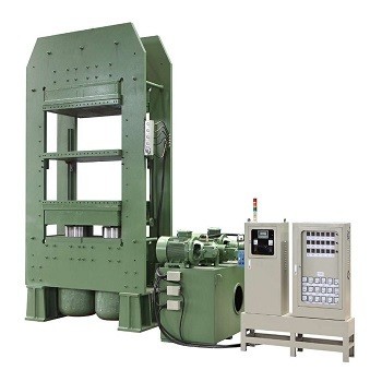 Long Service Life 1820x1066x3760 Forklift Solid Tire Platen Curing Vulcanizing Press