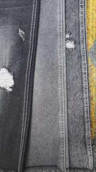 Black  Cotton Polyester Viscose Denim Fabric 10x7 JSD3022B