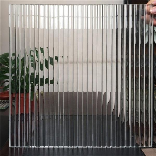 Vidro flutuante laminado plano vidro temperado decorativo de cana para cozinha de banheiro