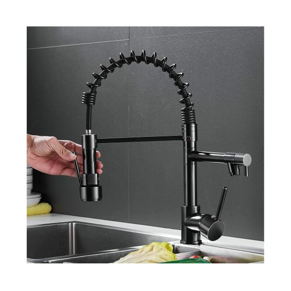 Kithcen Sink Faucet with Pull Down Sprayer 2024Lizhen Hua-Vic Modern Single Handle