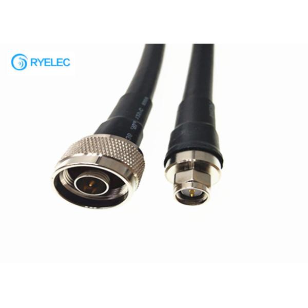 Male To Male RF Coaxial Cable Assemblies , Nickel / Gold Antenna Coaxial Cable