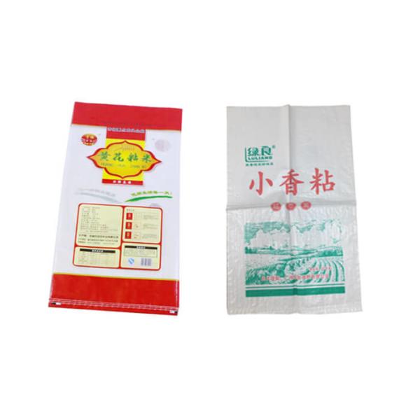 Recycling Woven Polypropylene Feed Bags 10kg 25kg BOPP Printing