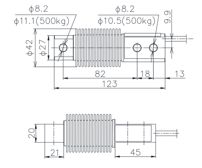High-Precision Bellows Load Cell  WL-129 Sealed Solution For Dosing & Tank Weighing 5-500kg Stainless Steel