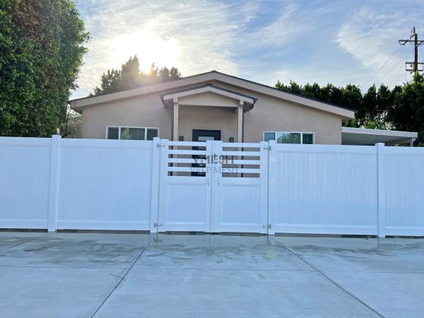 Panneau de clôture de protection de la vie privée en PVC 6x8ft blanc sans entretien