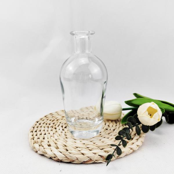 Tequila clara 750 ml vidro vazio Vodka garrafa de brandy para logotipo do cliente aceitável