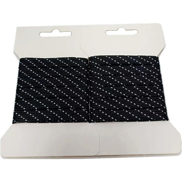 100% cordón de poliéster trenzado eco-amigable cuerda plana reciclada para el cordón de calzado pantalones de ropa