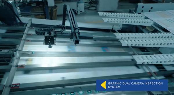 Dual Camera Leaflet Inspection System Top Bottom Both Sides Print Bar Code Pattern Match
