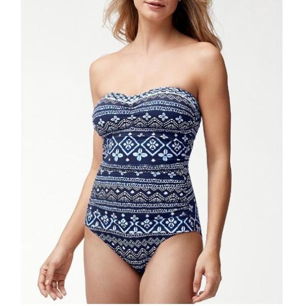 Cowrie Tummy Control Bandeau One Piece Swimsuit