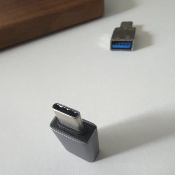 Petit adaptateur USB C vers USB A F 3.1 M, prise en charge OTG, vitesse 5 Gbit/s, corps en métal