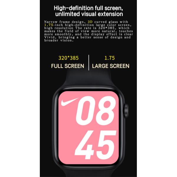 Silica Gel  1.75 Inch Touch Screen Smartwatch 170mAh Rechargeable