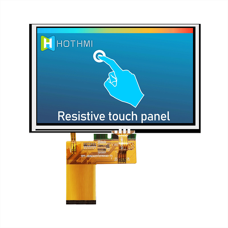 Сопротивляющаяся 5 индикаторная панель IC 7262 800x480 дюйма TFT LCD ставит точки 40PIN TFT-H050A1SVIST4R40