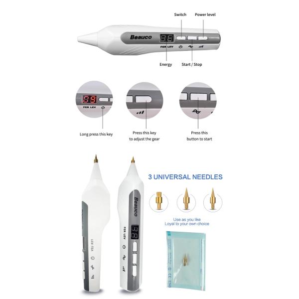 110V-240V Rated Voltage Tattoo Removal Rechargeable Mini Mole Laser Pen for Beauty Care