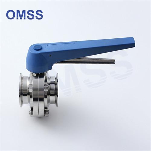 Stainless Steel Flanged Butterfly Valve 0.5-12 3A SMS DIN Food Grade Tri Clover With Pull Trigger