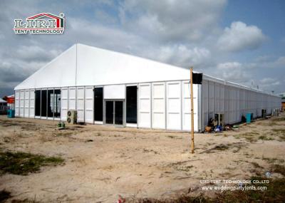 Barracas exteriores móveis grandes da exposição do branco 30x100m com sistema da parede do ABS