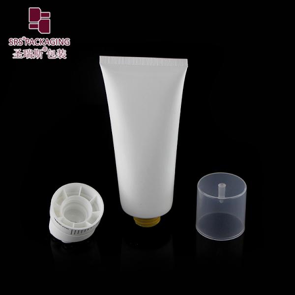 PE Cosmetic Squeeze Tubes D40mm With Slanted Surface 5 Roller Ball Mouth Filling