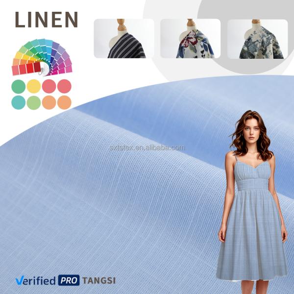 Cotton Fabric With Slub Fashion High Quality Breathable Cloth Women's Clothing Woven Custom Fabric for Clothing