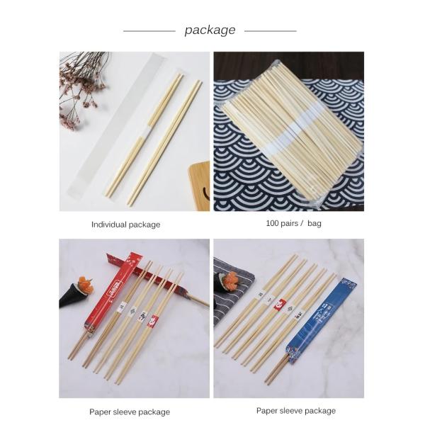 Eco-friendly Natural Healthy Custom Printed Bamboo Chopsticks for Sushi Restaurant TWINS