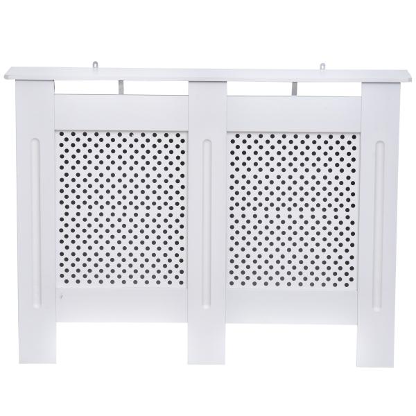 Black Walnut Color Wood Radiator Cover Slatted Design