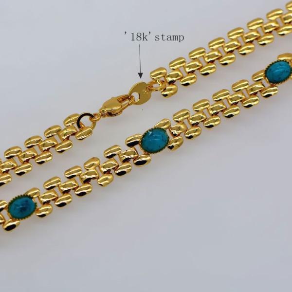 Korean Fishbone chain New Trendy Suitable for men and women Jewelry 18K Real Gold Plated