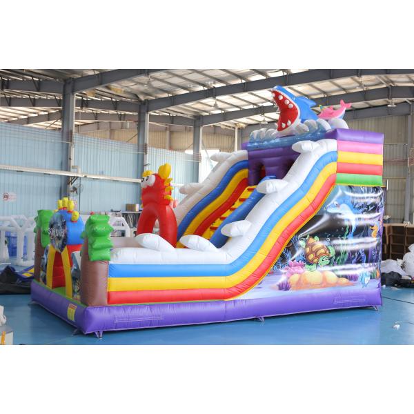 Slide sec gonflable imprimé sur mesure avec design de château gonflable pour les événements pour enfants