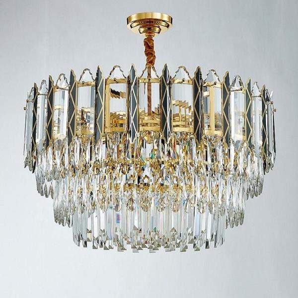 Lustre de chambre à coucher de la lumière 60cm de Crystal Metal Luxury Home Pendant