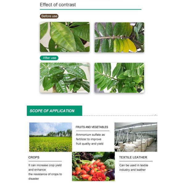 MSDS COA White Crystalline (NH4)2SO4 Ammonium Sulphate Chemical For Fertilizer ISO Certified
